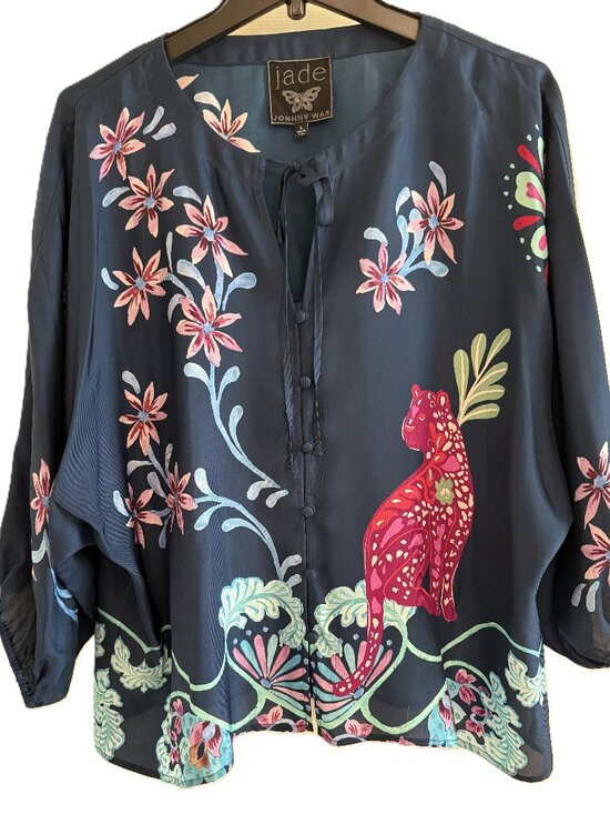 Johnny Was Tops - Johnny Was Jade Harlyn Button Front Blouse - Leilana
